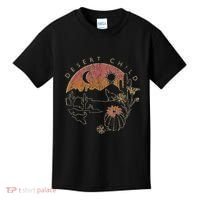 Desert Child Night Landscape Outline Kids T-Shirt thumb 0