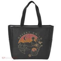 Desert Child Night Landscape Outline Tote Bag thumb 0