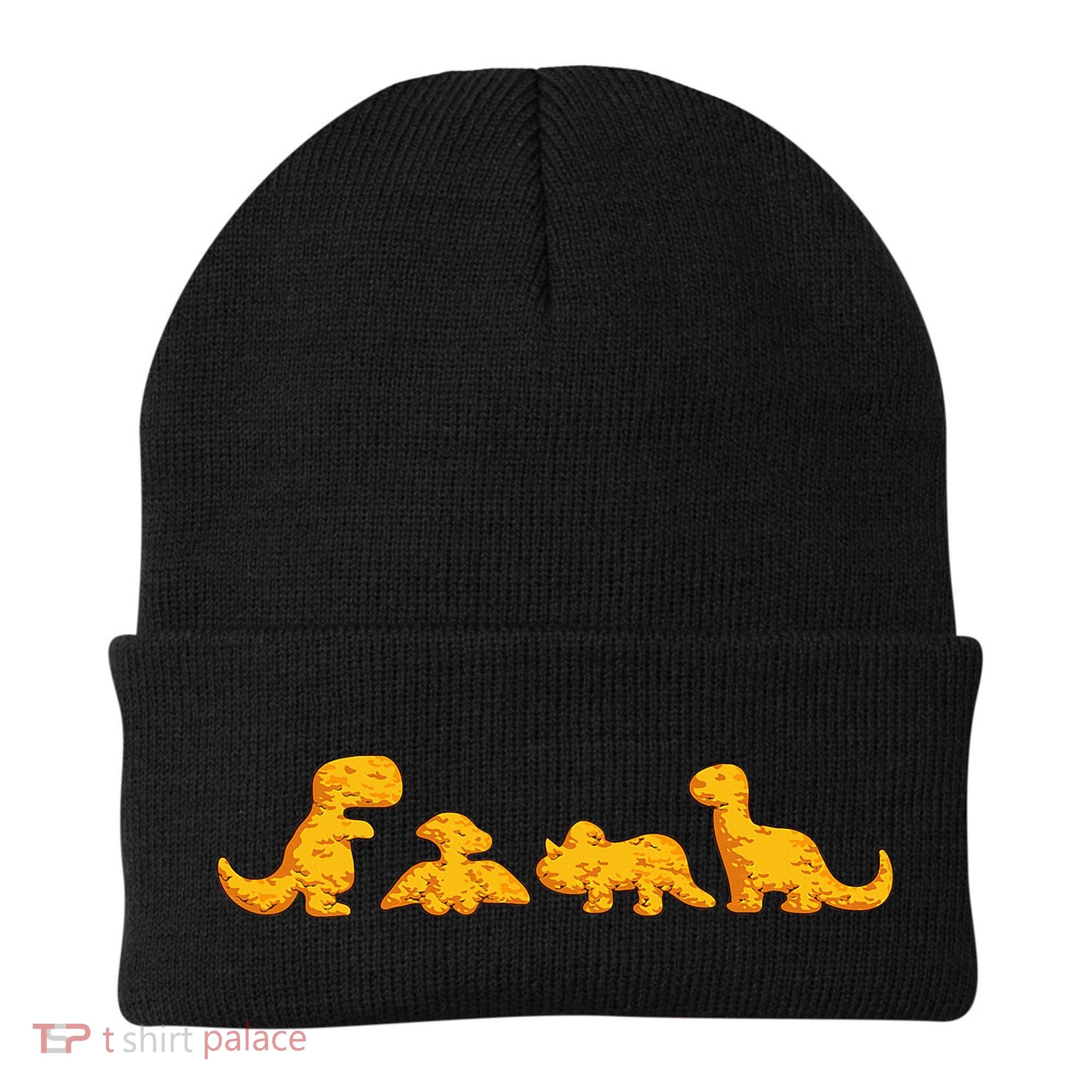 Dino Chicken Nugget Funny Dinosaur Shape Nuggets Nug Lover Beanie