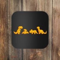 Dino Chicken Nugget Funny Dinosaur Shape Nuggets Nug Lover Coaster thumb 0