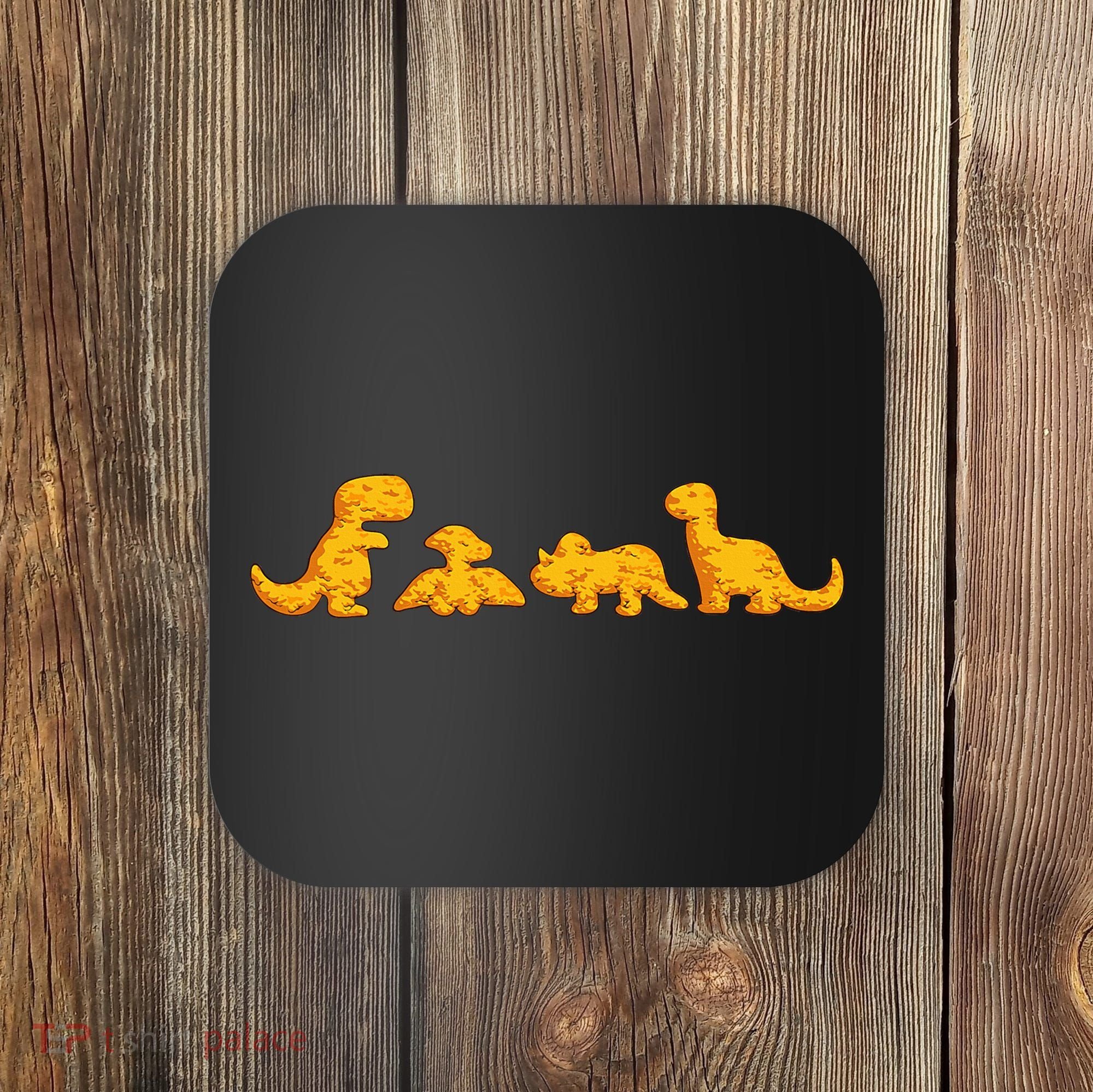 Dino Chicken Nugget Funny Dinosaur Shape Nuggets Nug Lover Coaster