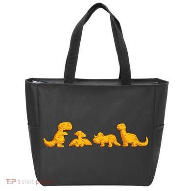 Dino Chicken Nugget Funny Dinosaur Shape Nuggets Nug Lover Tote Bag