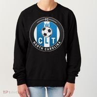 Distressed Charlotte North Carolina CLT Soccer Jersey Women's Sweatshirt thumb 0