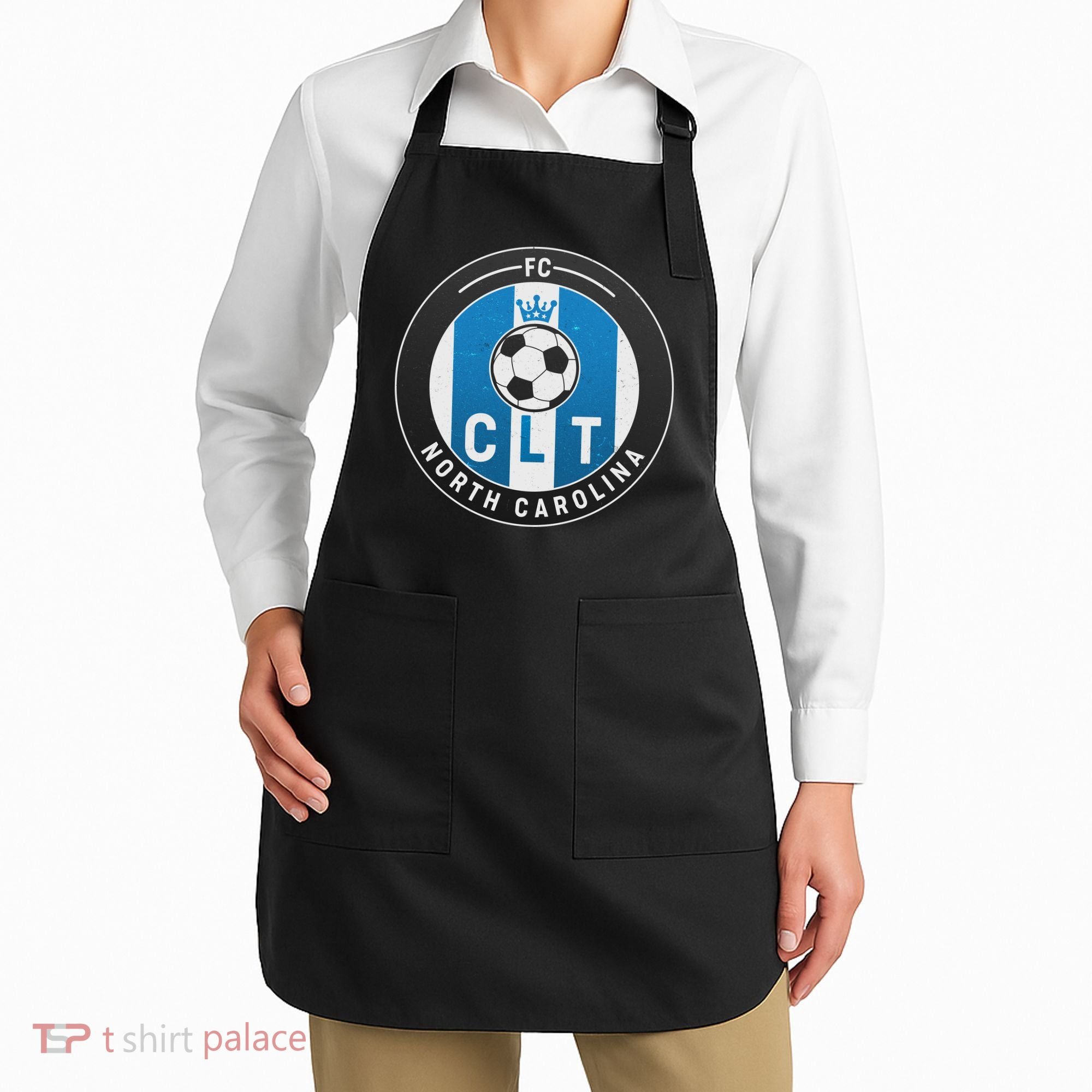 Distressed Charlotte North Carolina CLT Soccer Jersey Apron