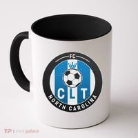 Distressed Charlotte North Carolina CLT Soccer Jersey Coffee Mug thumb 0