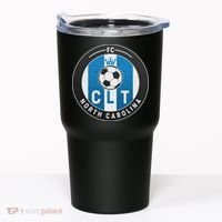 Distressed Charlotte North Carolina CLT Soccer Jersey Tumbler thumb 0