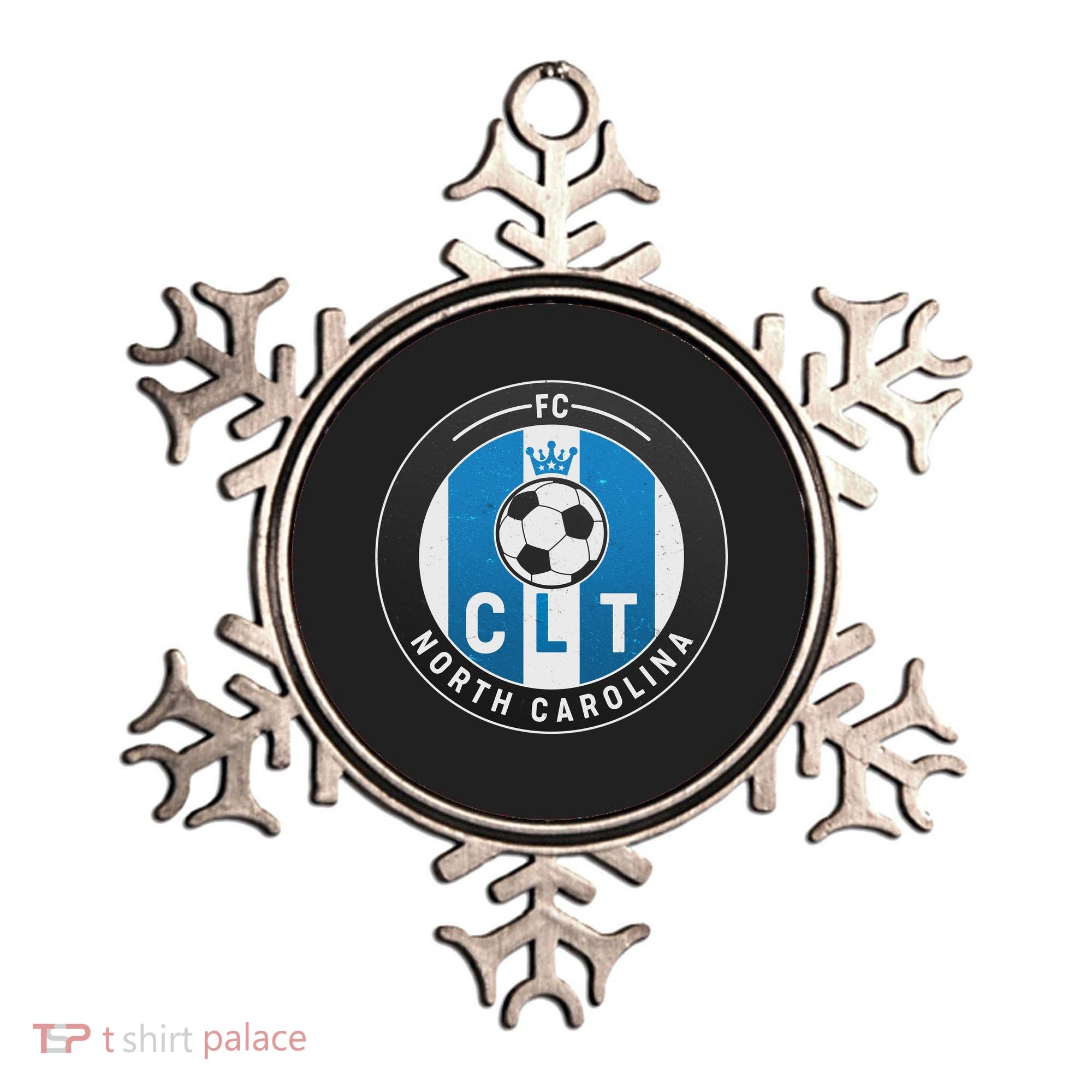 Distressed Charlotte North Carolina CLT Soccer Jersey Ornament