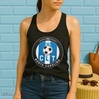 Distressed Charlotte North Carolina CLT Soccer Jersey Women's Tank Top thumb 2