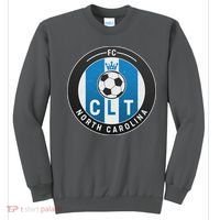 Distressed Charlotte North Carolina CLT Soccer Jersey Sweatshirt thumb 0