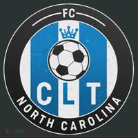 Distressed Charlotte North Carolina CLT Soccer Jersey Button thumb 1