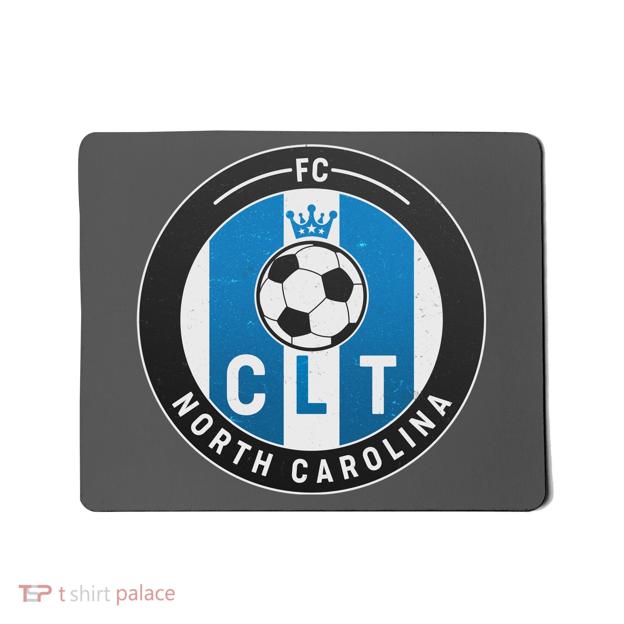 Distressed Charlotte North Carolina CLT Soccer Jersey Mousepad