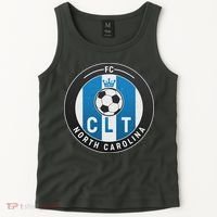 Distressed Charlotte North Carolina CLT Soccer Jersey Tank Top thumb 2