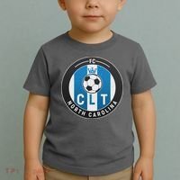 Distressed Charlotte North Carolina CLT Soccer Jersey Toddler T-Shirt thumb 2