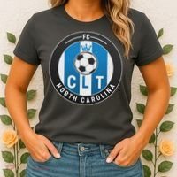 Distressed Charlotte North Carolina CLT Soccer Jersey Women's T-Shirt thumb 2