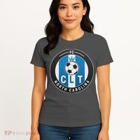 Distressed Charlotte North Carolina CLT Soccer Jersey Women's T-Shirt thumb 4