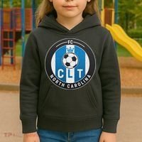 Distressed Charlotte North Carolina CLT Soccer Jersey Kids Hoodie thumb 3