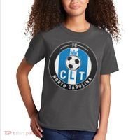 Distressed Charlotte North Carolina CLT Soccer Jersey Kids T-Shirt thumb 2