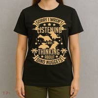 Dino Chicken Nugget Dinosaur Nugs Veggie Funny T-Shirt thumb 4