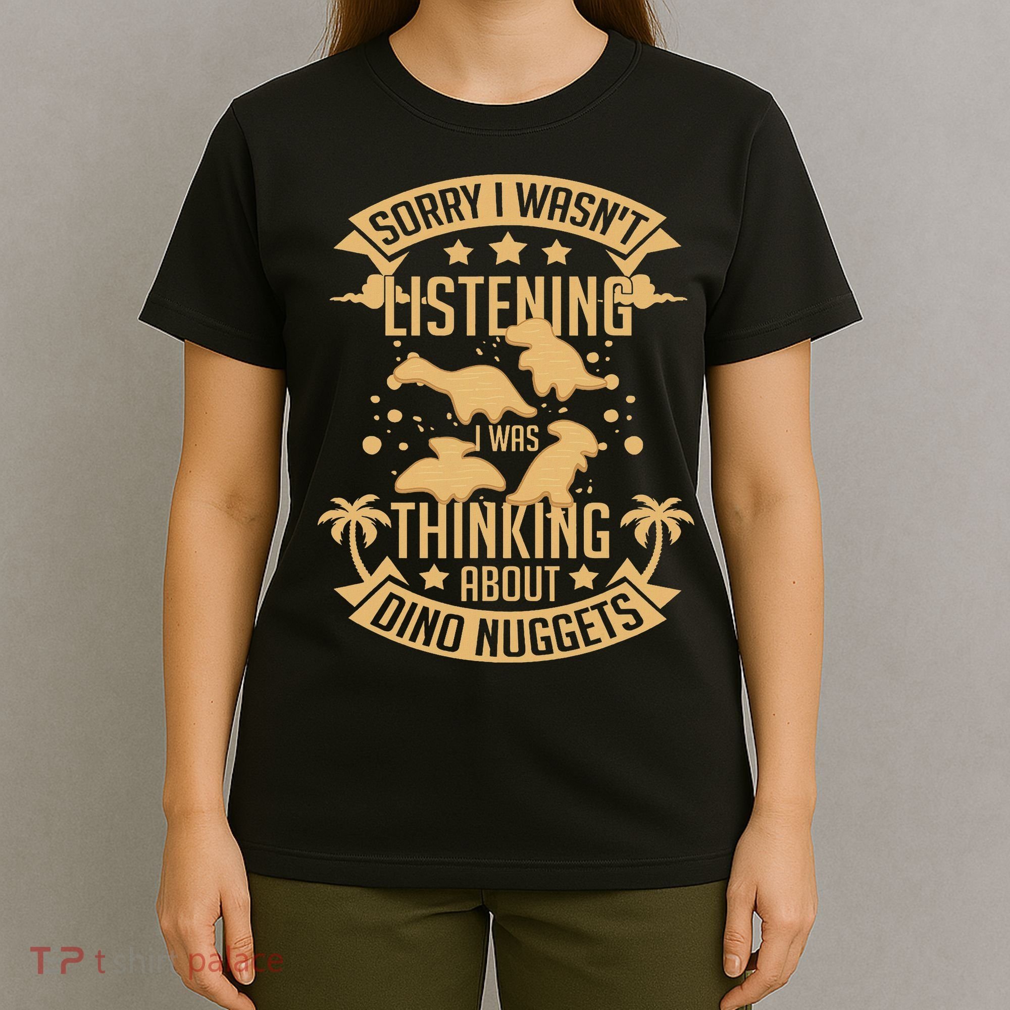 Dino Chicken Nugget Dinosaur Nugs Veggie Funny T-Shirt