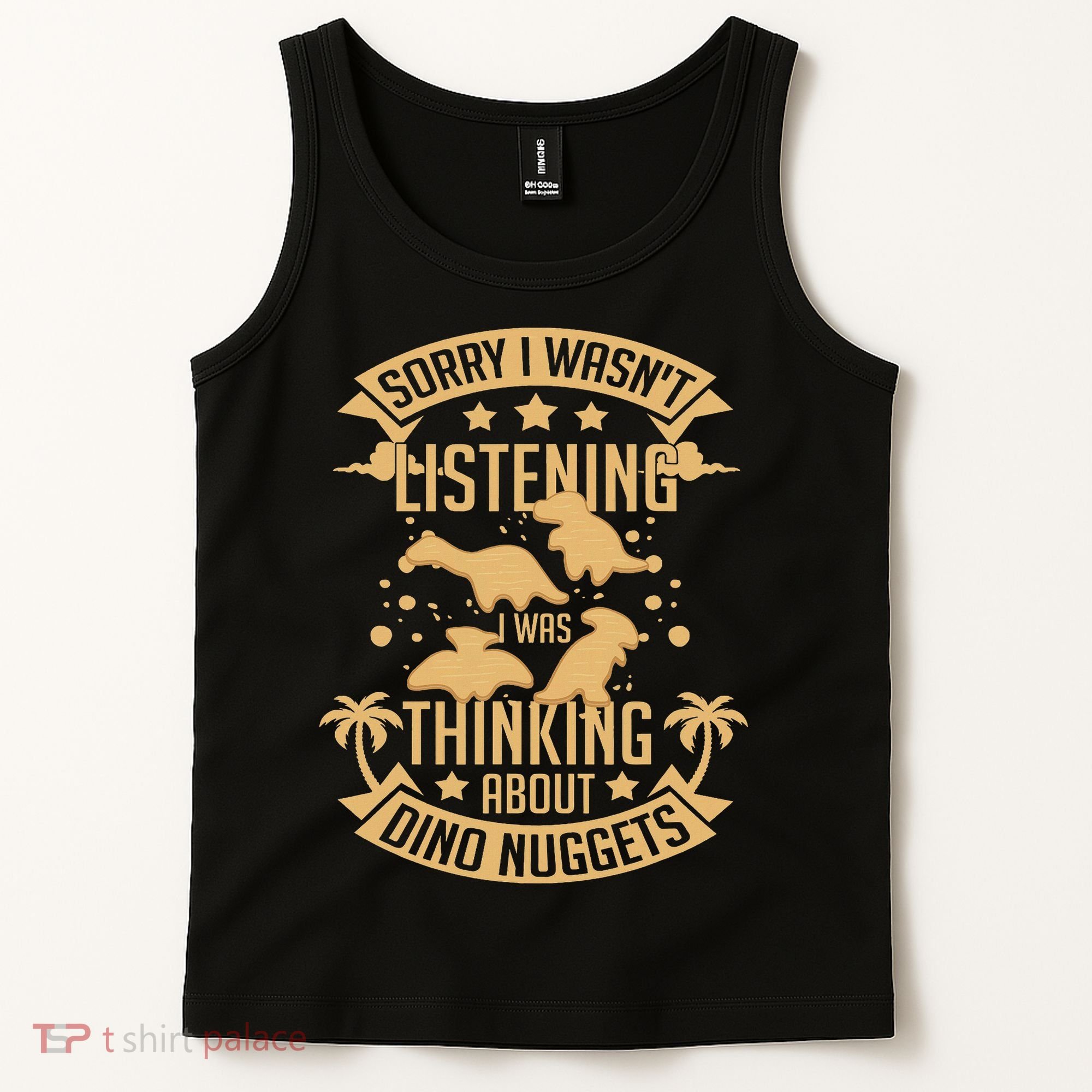 Dino Chicken Nugget Dinosaur Nugs Veggie Funny Tank Top