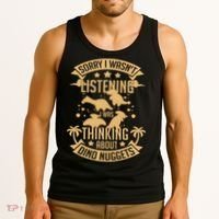 Dino Chicken Nugget Dinosaur Nugs Veggie Funny Tank Top thumb 3