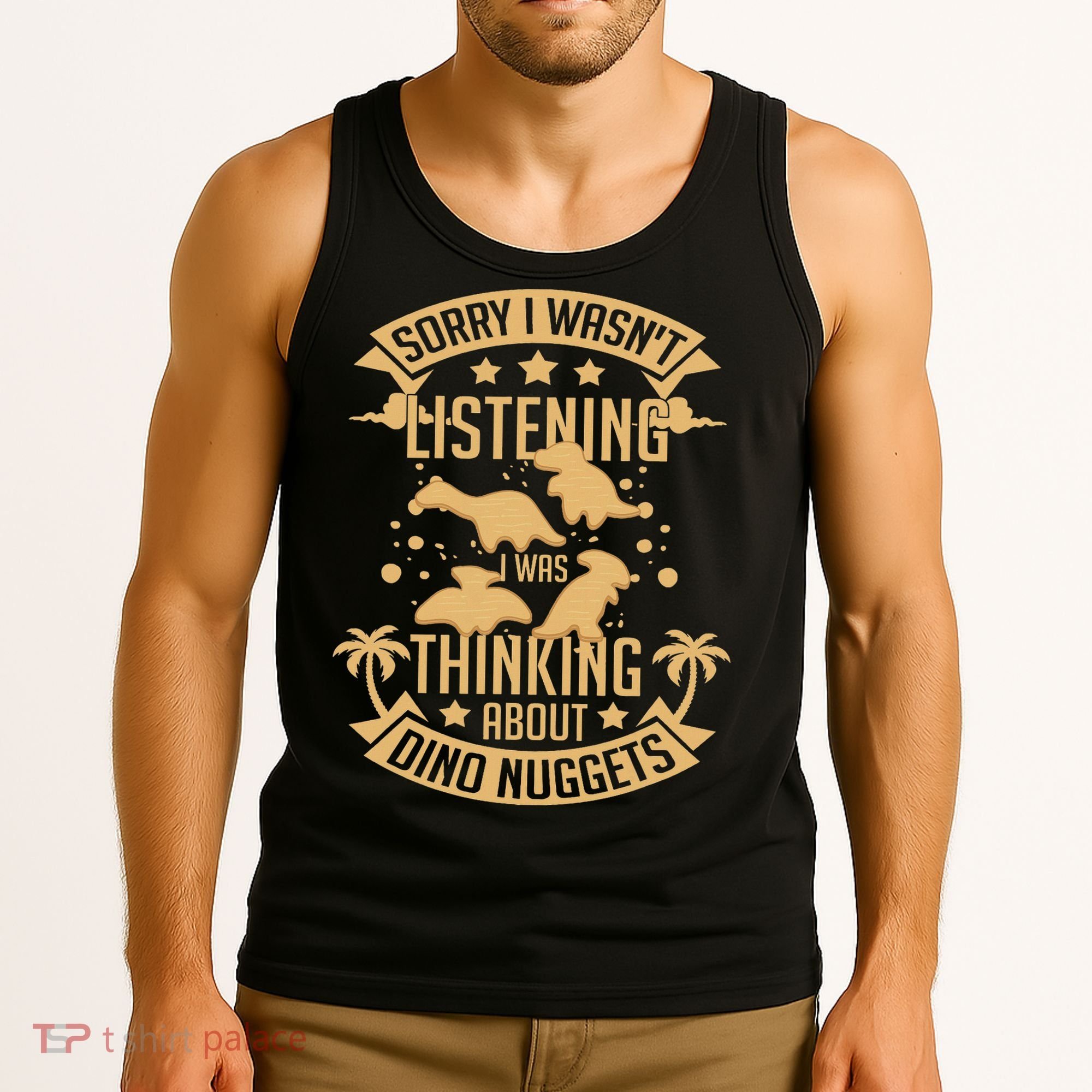 Dino Chicken Nugget Dinosaur Nugs Veggie Funny Tank Top