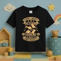 Dino Chicken Nugget Dinosaur Nugs Veggie Funny Toddler T-Shirt thumb 3