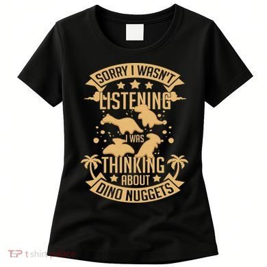 Dino Chicken Nugget Dinosaur Nugs Veggie Funny Women's T-Shirt