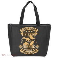 Dino Chicken Nugget Dinosaur Nugs Veggie Funny Tote Bag thumb 0