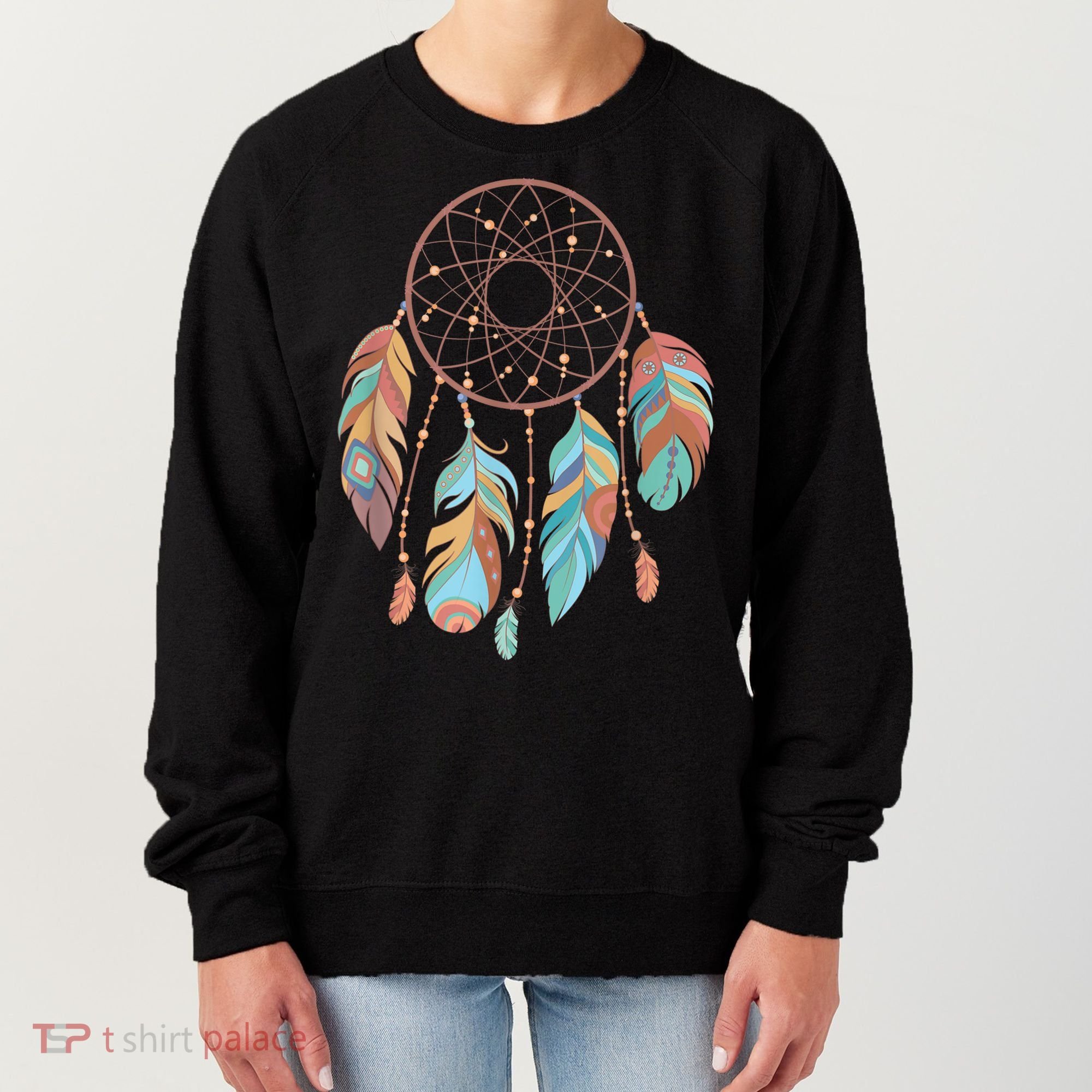 Dream Catcher Native American Feathers Tribal Dreamcatcher Women's Sweatshirt