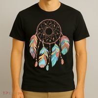 Dream Catcher Native American Feathers Tribal Dreamcatcher T-Shirt thumb 3