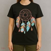 Dream Catcher Native American Feathers Tribal Dreamcatcher T-Shirt thumb 4