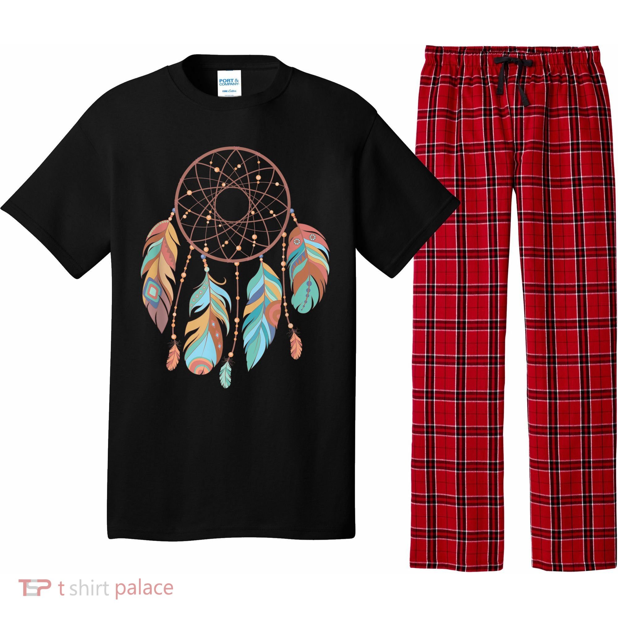 Dream Catcher Native American Feathers Tribal Dreamcatcher Pajama Set
