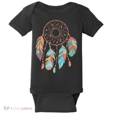 Dream Catcher Native American Feathers Tribal Dreamcatcher Baby Bodysuit