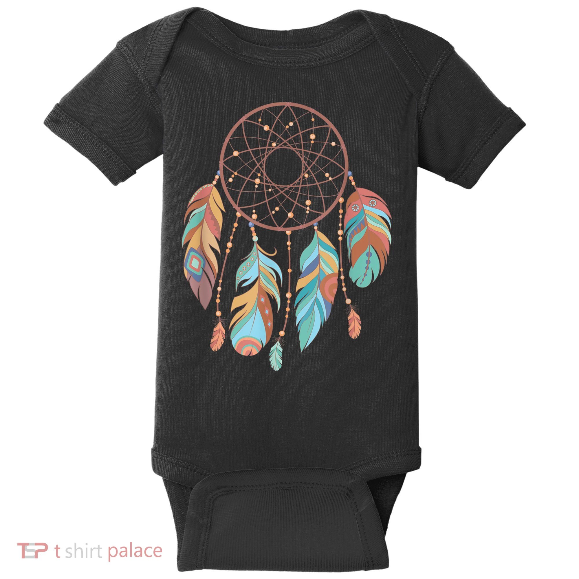 Dream Catcher Native American Feathers Tribal Dreamcatcher Baby Bodysuit