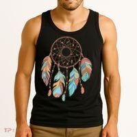 Dream Catcher Native American Feathers Tribal Dreamcatcher Tank Top thumb 3