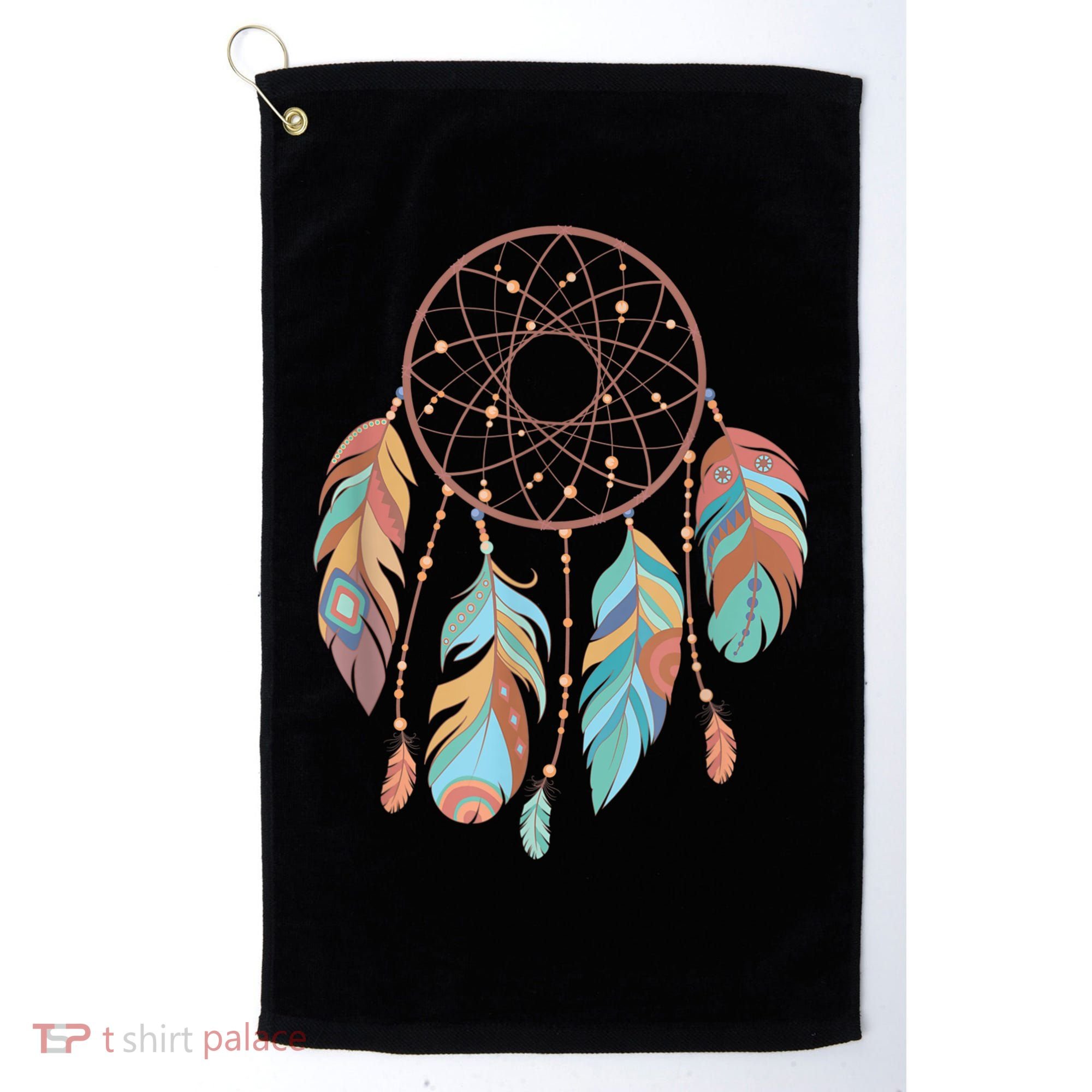Dream Catcher Native American Feathers Tribal Dreamcatcher Golf Towel