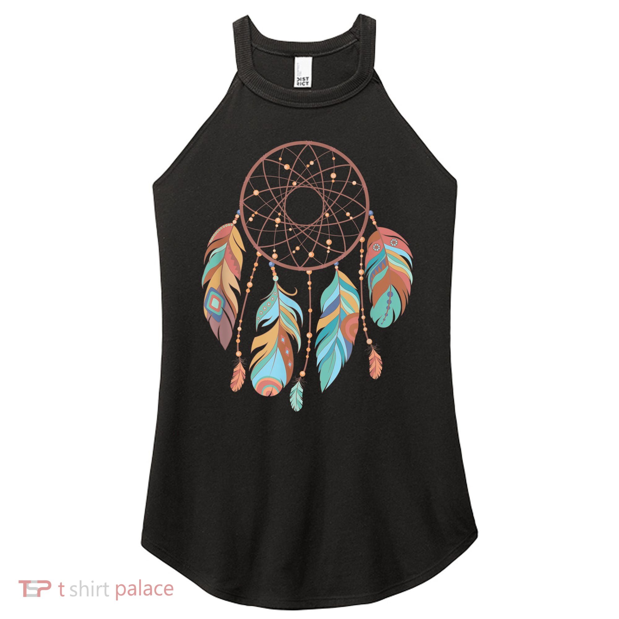 Dream Catcher Native American Feathers Tribal Dreamcatcher Women's Perfect Tri Rocker Tank