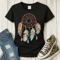 Dream Catcher Native American Feathers Tribal Dreamcatcher Women's T-Shirt thumb 3
