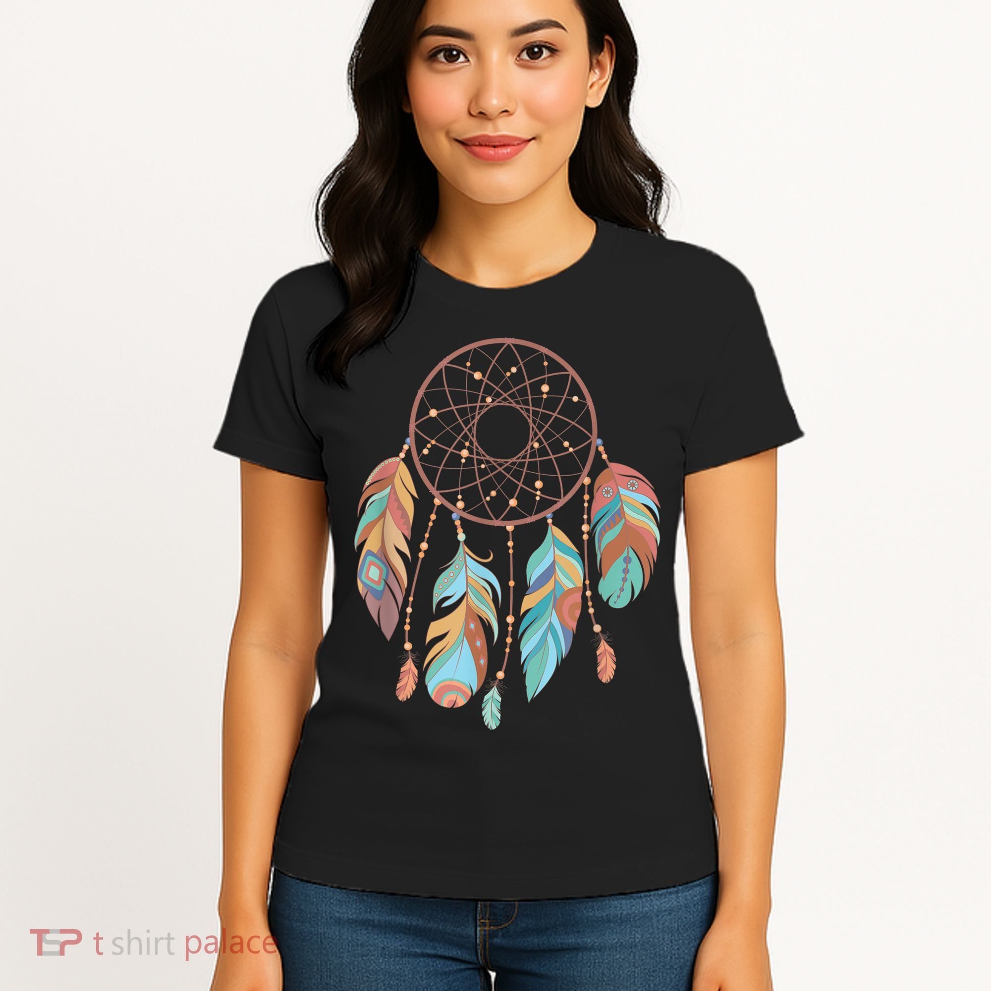 Dream Catcher Native American Feathers Tribal Dreamcatcher Women's T-Shirt