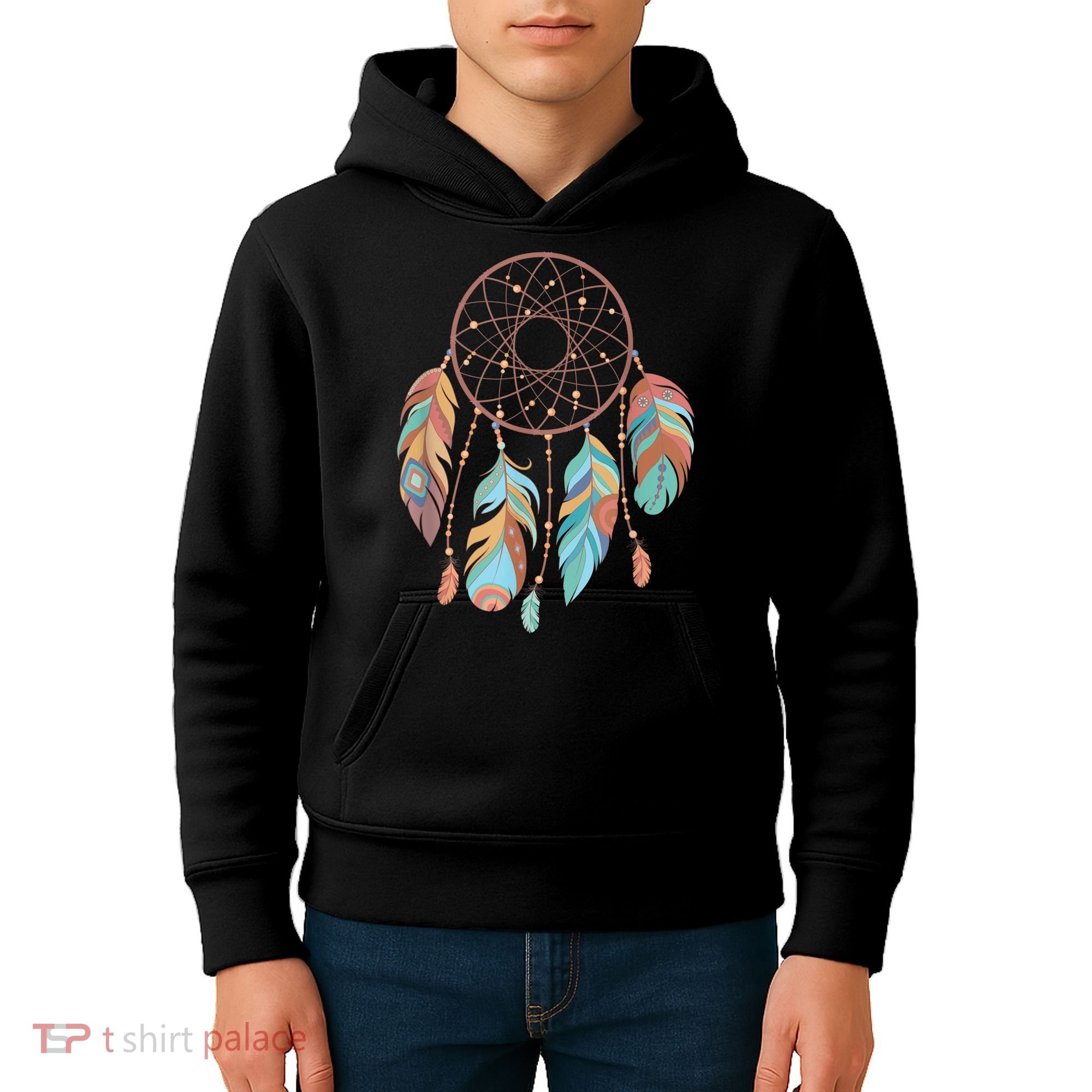 Dream Catcher Native American Feathers Tribal Dreamcatcher Kids Hoodie