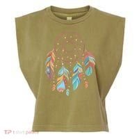 Dream Catcher Native American Feathers Tribal Dreamcatcher Garment-Dyed Women's Muscle Tee thumb 0