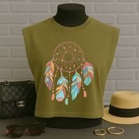 Dream Catcher Native American Feathers Tribal Dreamcatcher Garment-Dyed Women's Muscle Tee thumb 3