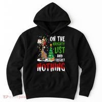 Donkey Christmas On The Naughty List And I Regret Nothing Hoodie thumb 0