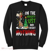 Donkey Christmas On The Naughty List And I Regret Nothing Sweatshirt thumb 0