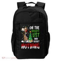 Donkey Christmas On The Naughty List And I Regret Nothing Backpack thumb 0