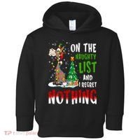 Donkey Christmas On The Naughty List And I Regret Nothing Toddler Hoodie thumb 0
