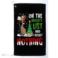 Donkey Christmas On The Naughty List And I Regret Nothing Golf Towel thumb 0