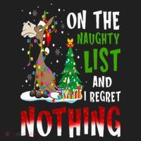 Donkey Christmas On The Naughty List And I Regret Nothing Golf Towel thumb 3