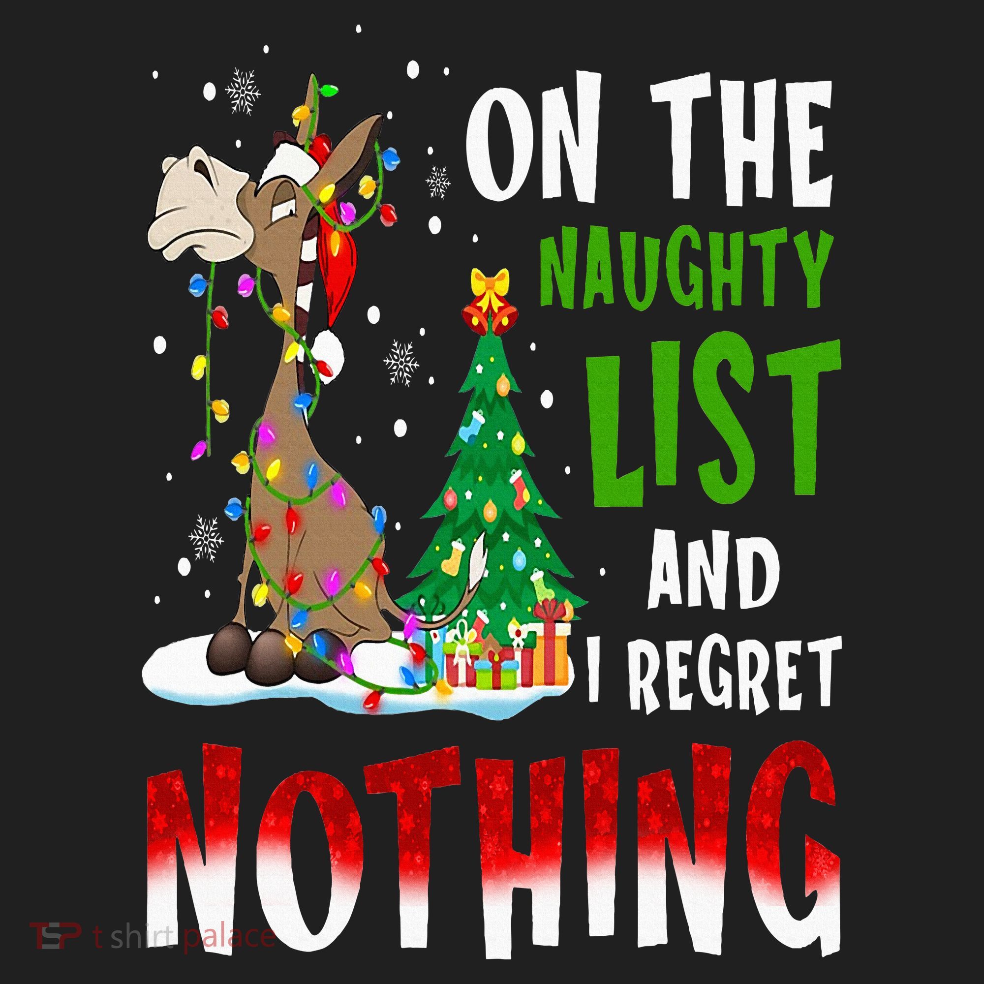 Donkey Christmas On The Naughty List And I Regret Nothing Golf Towel